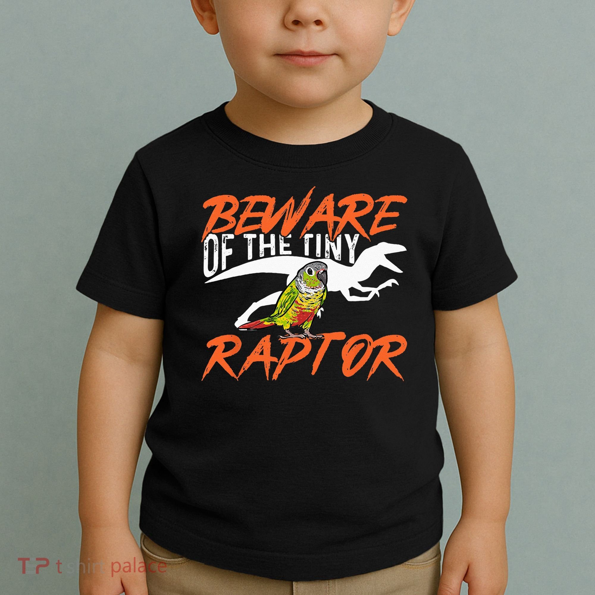 Green Cheek Conure Beware Of The Tiny Raptor Bird Conure Toddler T-Shirt