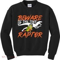 Green Cheek Conure Beware Of The Tiny Raptor Bird Conure Kids Sweatshirt thumb 0