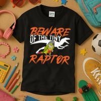 Green Cheek Conure Beware Of The Tiny Raptor Bird Conure Kids T-Shirt thumb 3