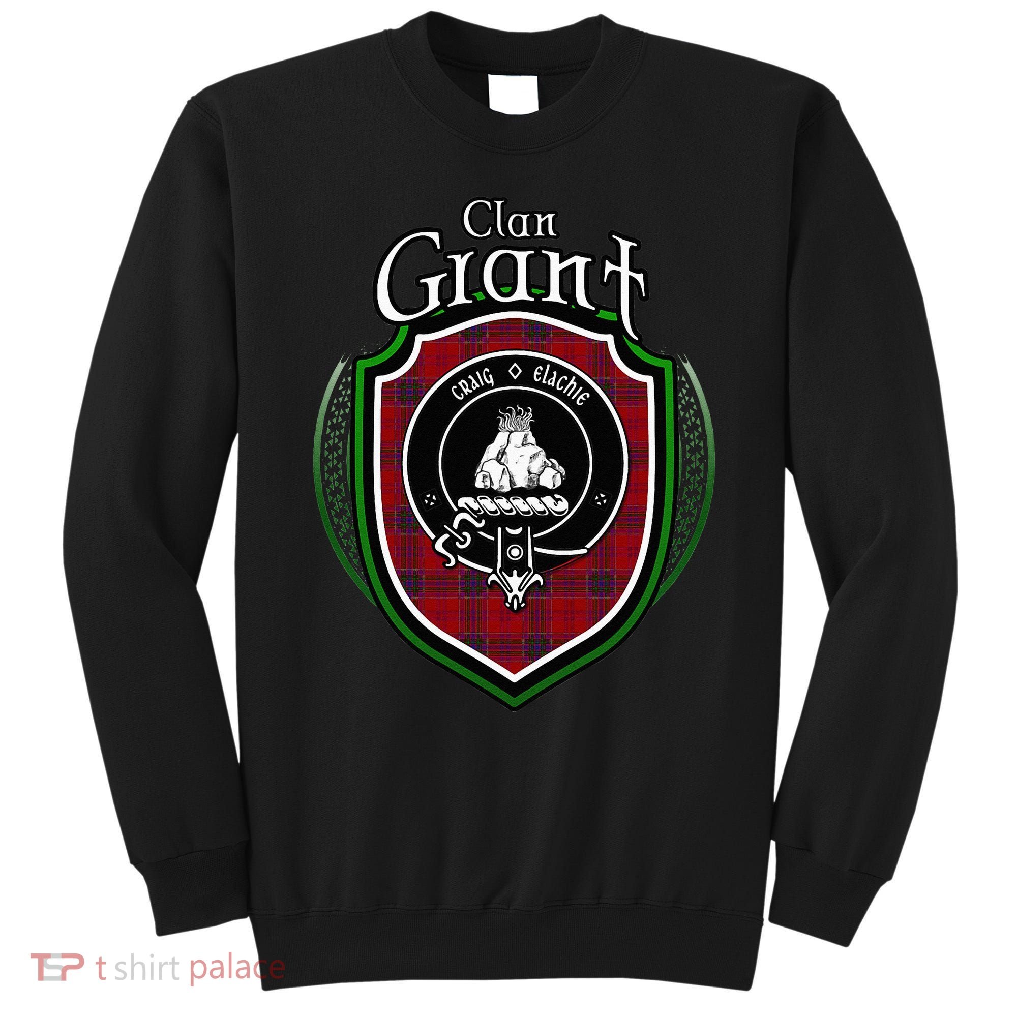 Grant Clan Crest Scottish Clan Grant Family Crest Badge Sweatshirt