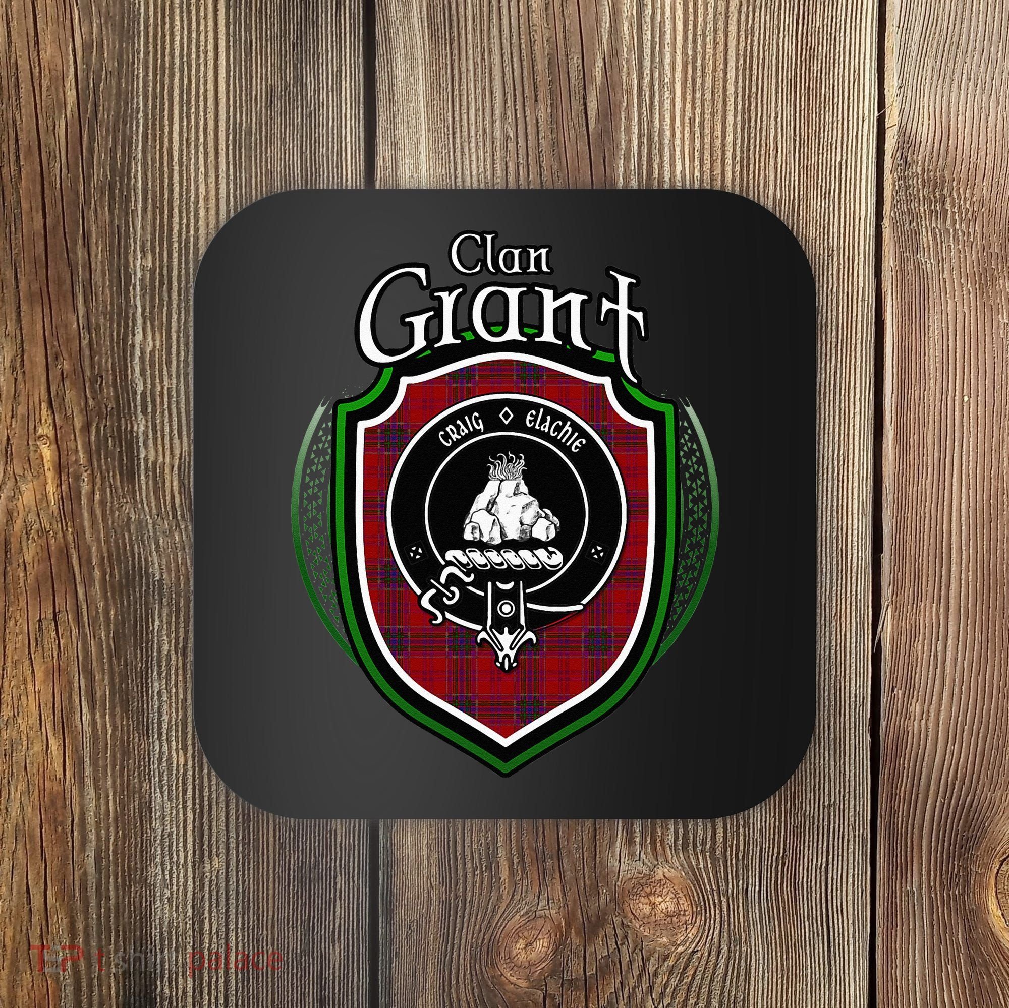 Grant Clan Crest Scottish Clan Grant Family Crest Badge Coaster