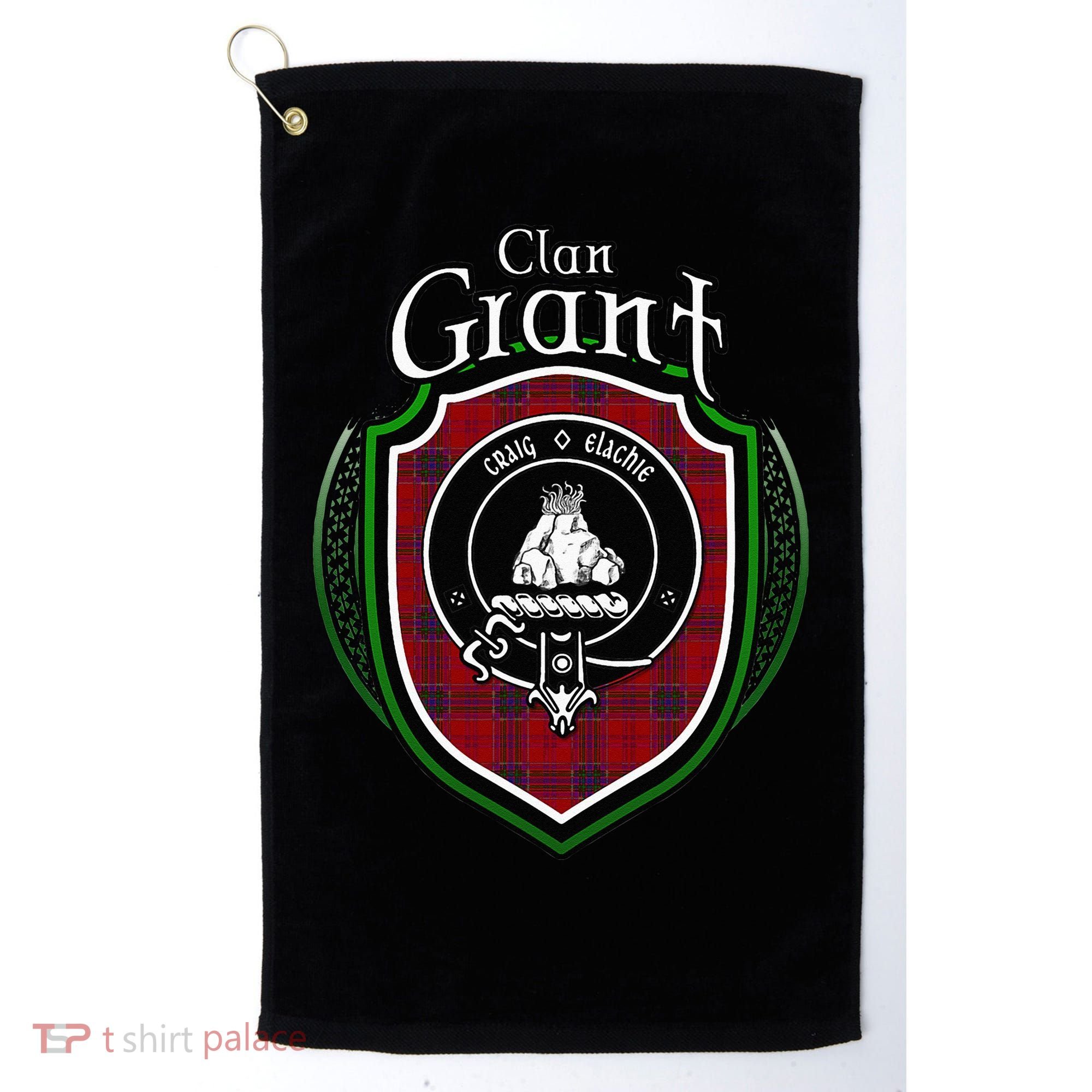 Grant Clan Crest Scottish Clan Grant Family Crest Badge Golf Towel