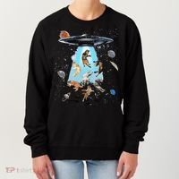 Galaxy Cat Cat UFO Funny Cat Cat Graphic Cat Owner Women's Sweatshirt thumb 0