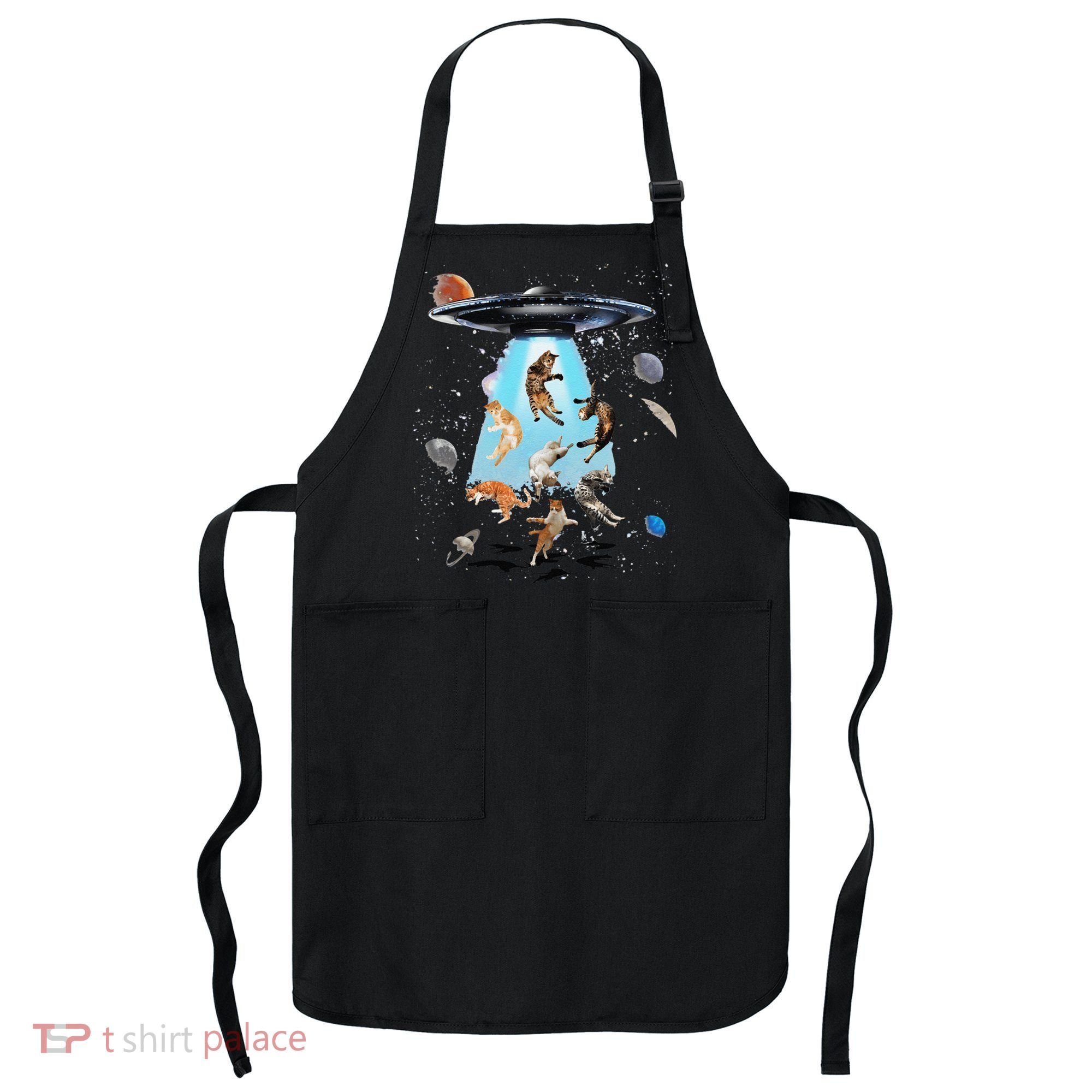 Galaxy Cat Cat UFO Funny Cat Cat Graphic Cat Owner Apron