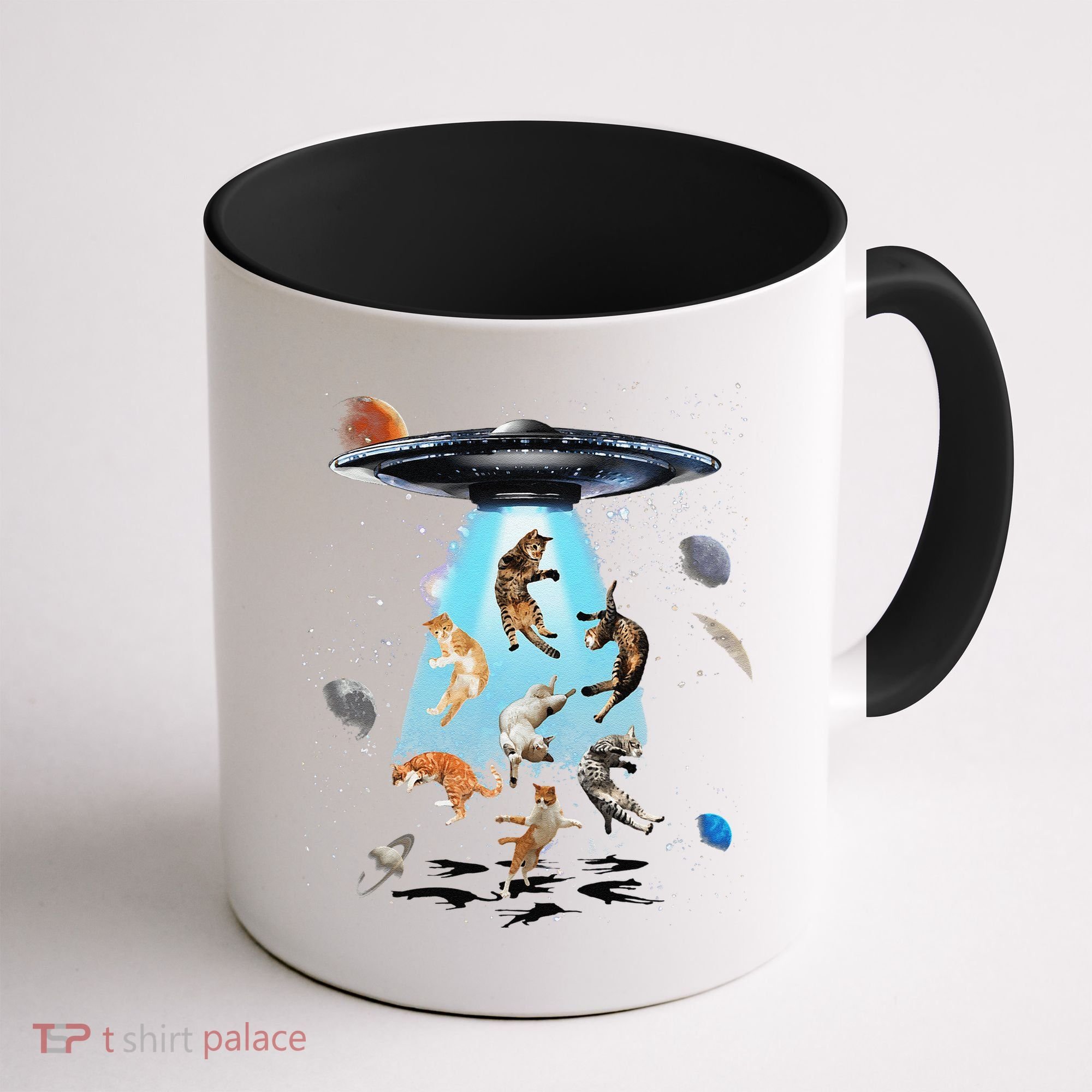 Galaxy Cat Cat UFO Funny Cat Cat Graphic Cat Owner Coffee Mug