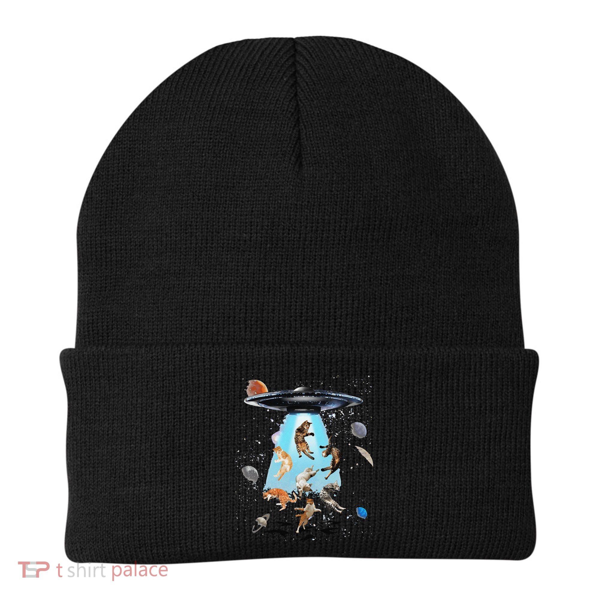 Galaxy Cat Cat UFO Funny Cat Cat Graphic Cat Owner Beanie