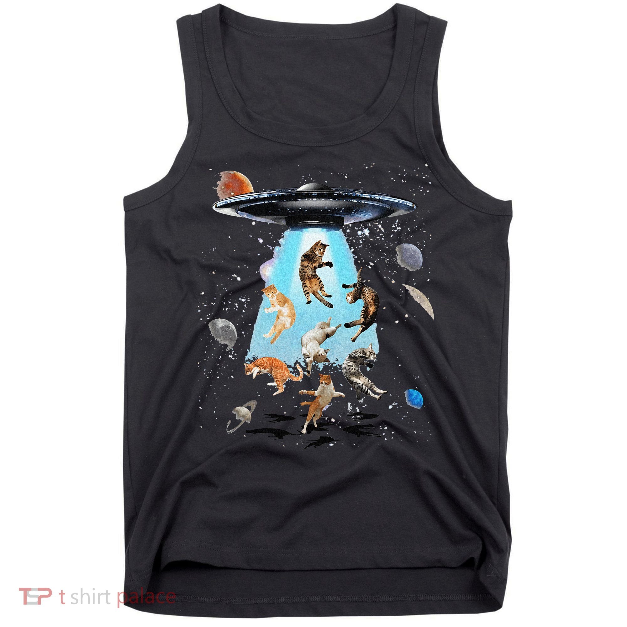 Galaxy Cat Cat UFO Funny Cat Cat Graphic Cat Owner Tank Top