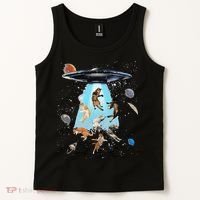Galaxy Cat Cat UFO Funny Cat Cat Graphic Cat Owner Tank Top thumb 2