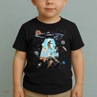 Galaxy Cat Cat UFO Funny Cat Cat Graphic Cat Owner Toddler T-Shirt thumb 2