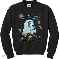 Galaxy Cat Cat UFO Funny Cat Cat Graphic Cat Owner Kids Sweatshirt thumb 0