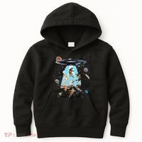 Galaxy Cat Cat UFO Funny Cat Cat Graphic Cat Owner Kids Hoodie thumb 0