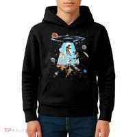 Galaxy Cat Cat UFO Funny Cat Cat Graphic Cat Owner Kids Hoodie thumb 4