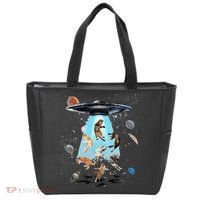 Galaxy Cat Cat UFO Funny Cat Cat Graphic Cat Owner Tote Bag thumb 0