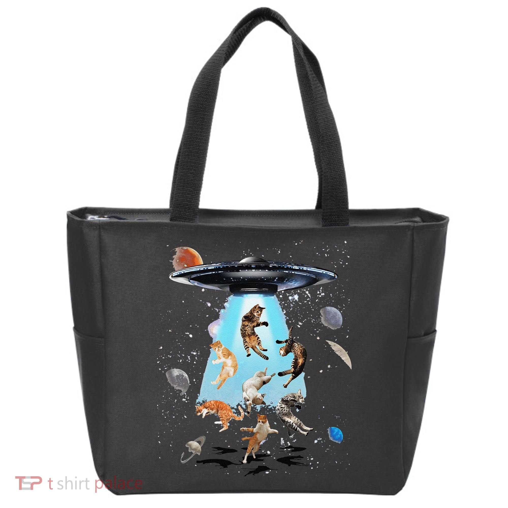 Galaxy Cat Cat UFO Funny Cat Cat Graphic Cat Owner Tote Bag