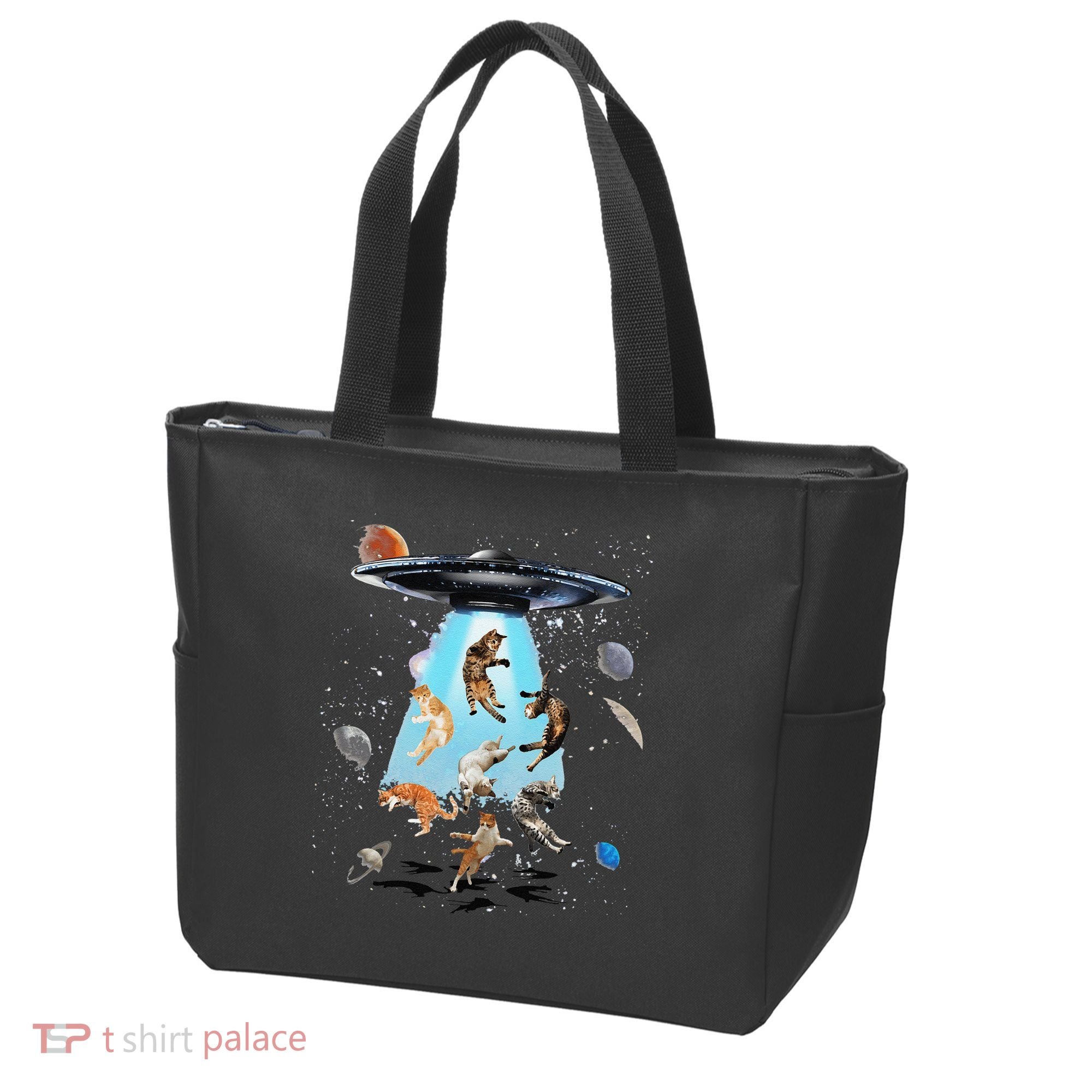 Galaxy Cat Cat UFO Funny Cat Cat Graphic Cat Owner Tote Bag