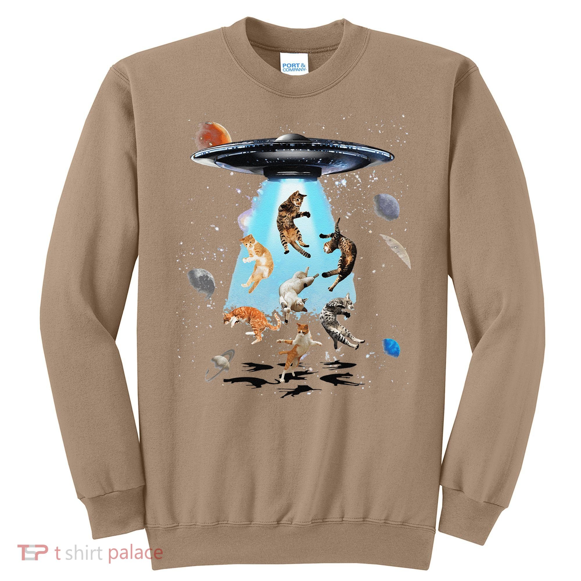 Galaxy Cat Cat UFO Funny Cat Cat Graphic Cat Owner Sweatshirt