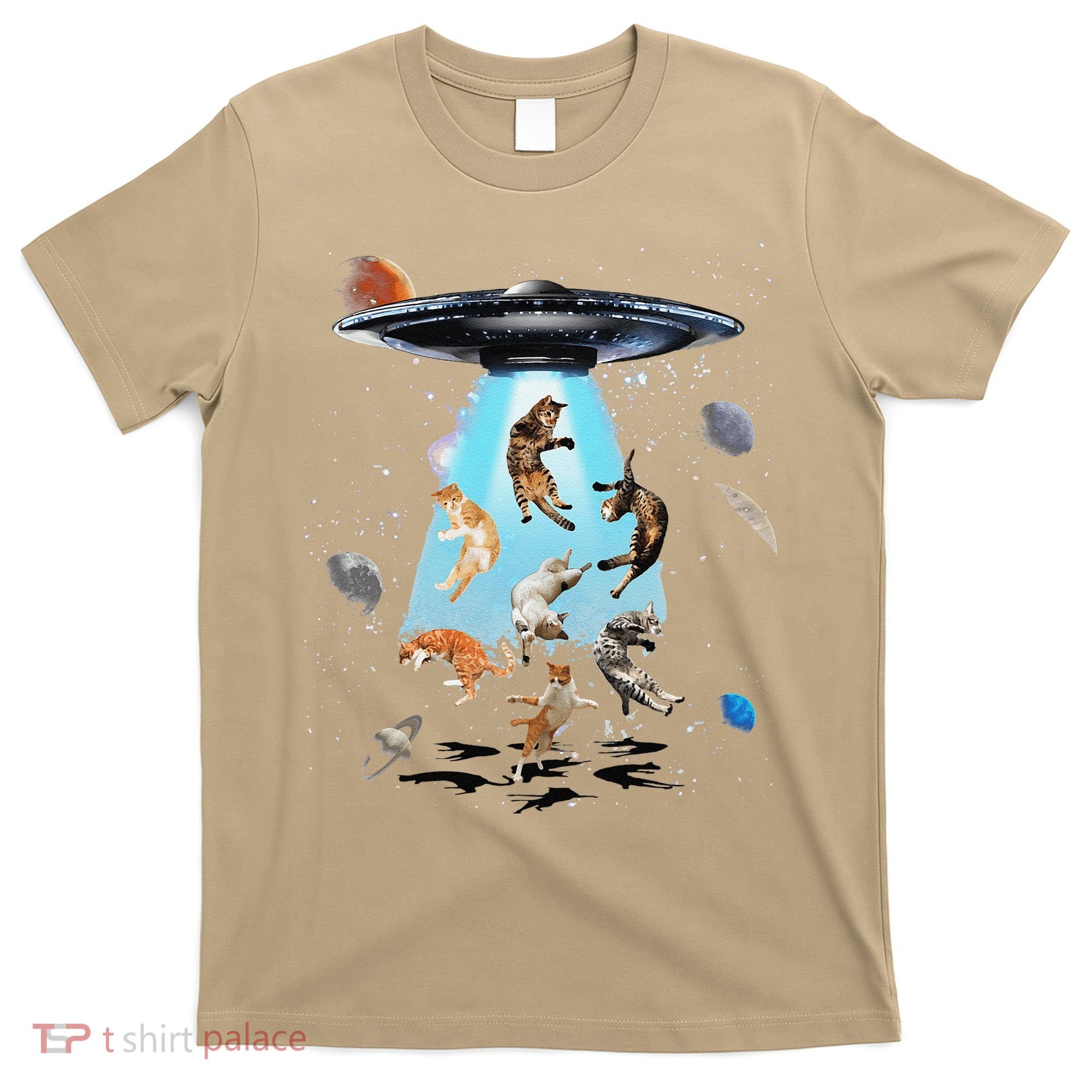Galaxy Cat Cat UFO Funny Cat Cat Graphic Cat Owner T-Shirt
