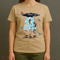 Galaxy Cat Cat UFO Funny Cat Cat Graphic Cat Owner T-Shirt thumb 4