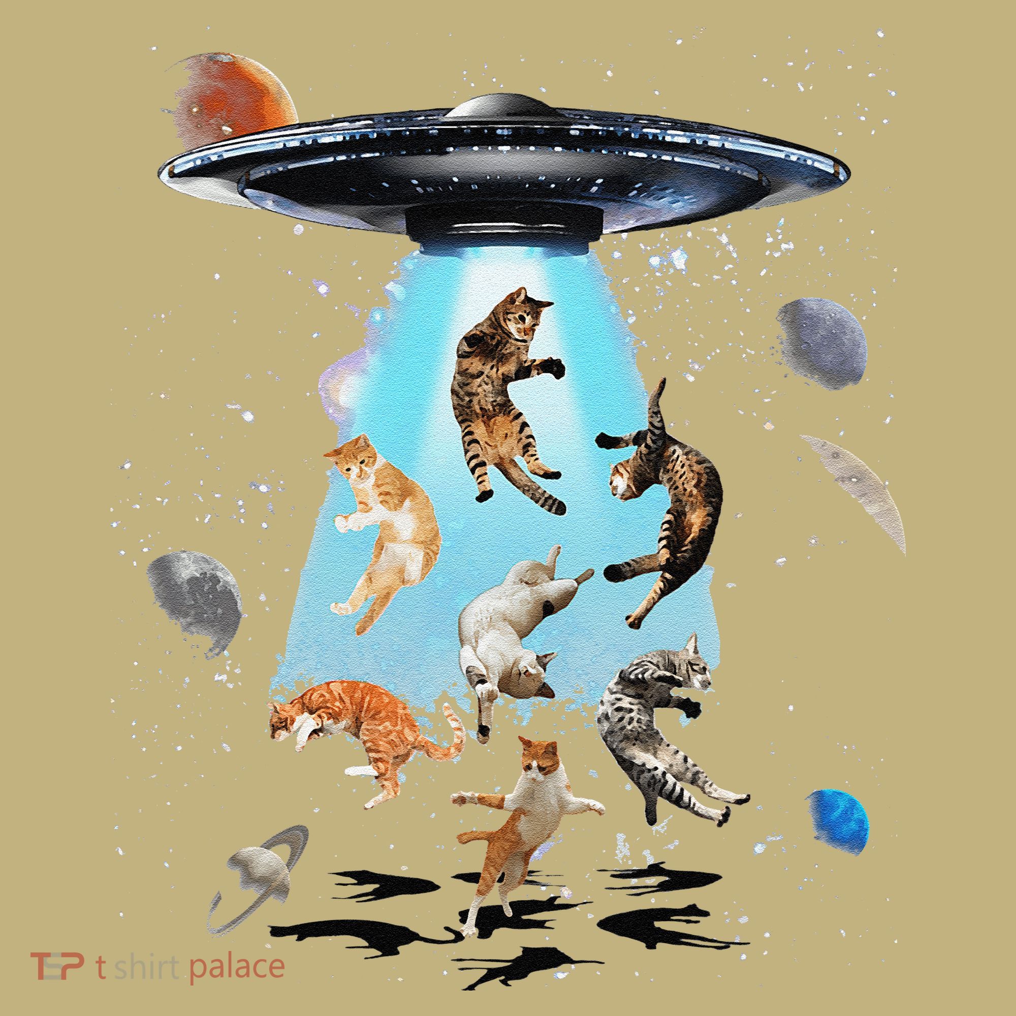 Galaxy Cat Cat UFO Funny Cat Cat Graphic Cat Owner Polo