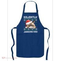 Grumpy Christmas Cat Ugly Silently Judging You Cat Gift Apron thumb 0