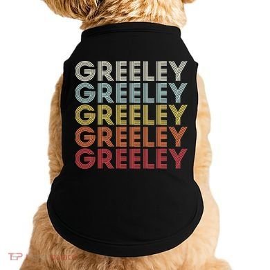 Greeley Colorado CO Varsity Style White Text Doggie Tank