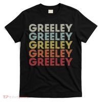 Greeley Colorado CO Varsity Style White Text T-Shirt thumb 0