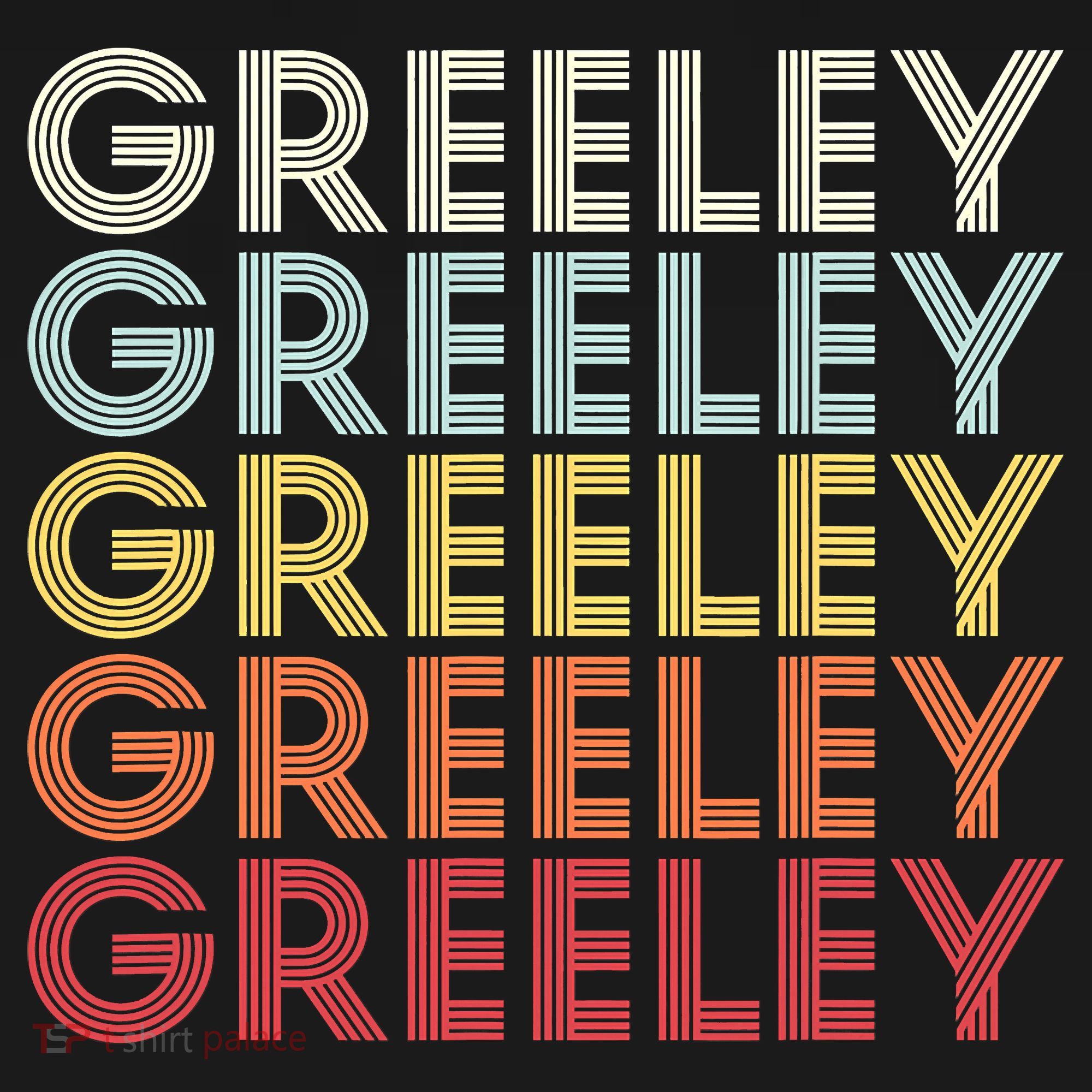 Greeley Colorado CO Varsity Style White Text T-Shirt