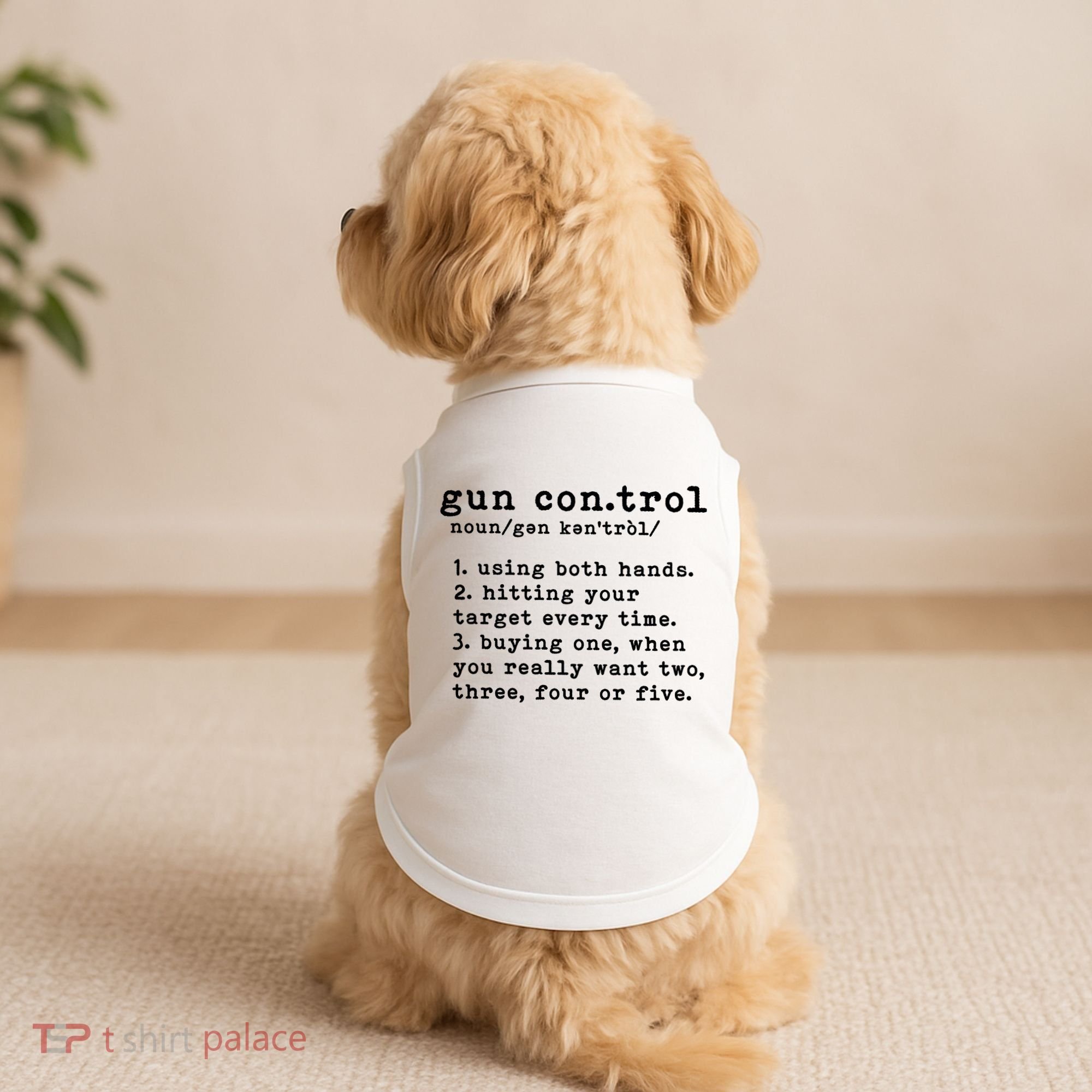 Gun Control Definition Funny Gun Owner Saying 2nd Amendment Doggie Tank
