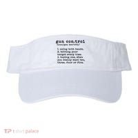 Gun Control Definition Funny Gun Owner Saying 2nd Amendment Visor thumb 0