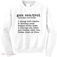 Gun Control Definition Funny Gun Owner Saying 2nd Amendment Kids Sweatshirt thumb 0