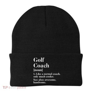 Golf Coach Definition Funny Trainer Gift Present Cute Gift Beanie