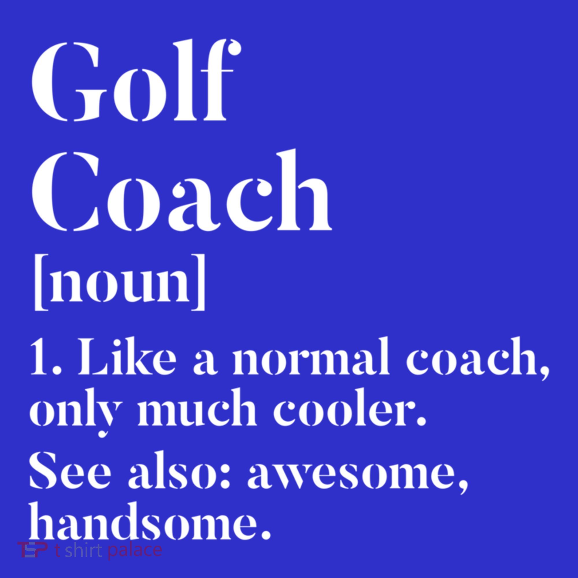 Golf Coach Definition Funny Trainer Gift Present Cute Gift Polo
