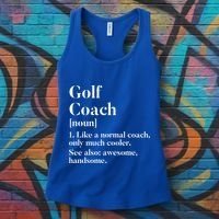 Golf Coach Definition Funny Trainer Gift Present Cute Gift Women's Tank Top thumb 3