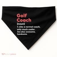 Golf Coach Definition Funny Trainer Gift Present Gift USA-Made Doggie Bandana thumb 0