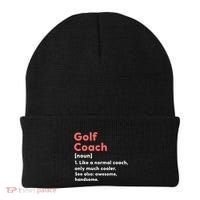 Golf Coach Definition Funny Trainer Gift Present Gift Beanie thumb 0