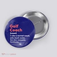 Golf Coach Definition Funny Trainer Gift Present Gift Button thumb 0