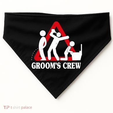 Grooms Crew Drunk Bachelor Party USA-Made Doggie Bandana