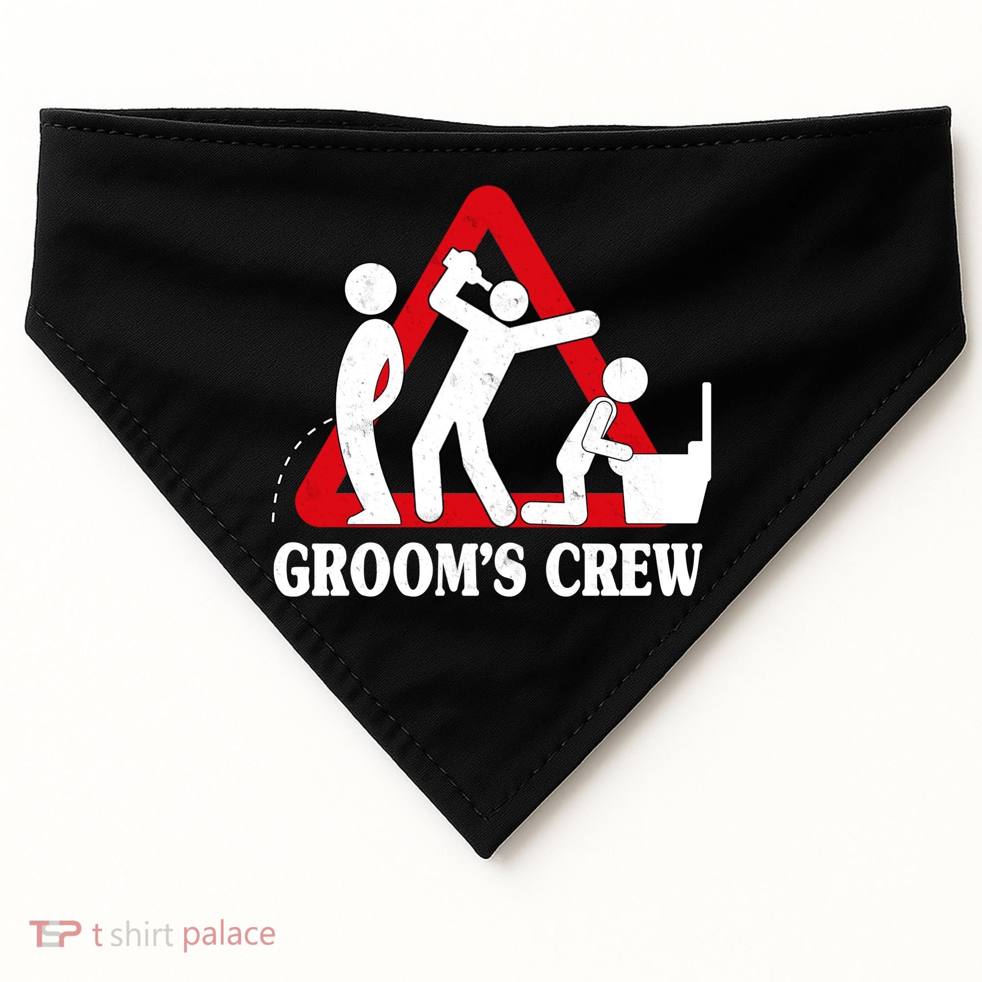 Grooms Crew Drunk Bachelor Party USA-Made Doggie Bandana