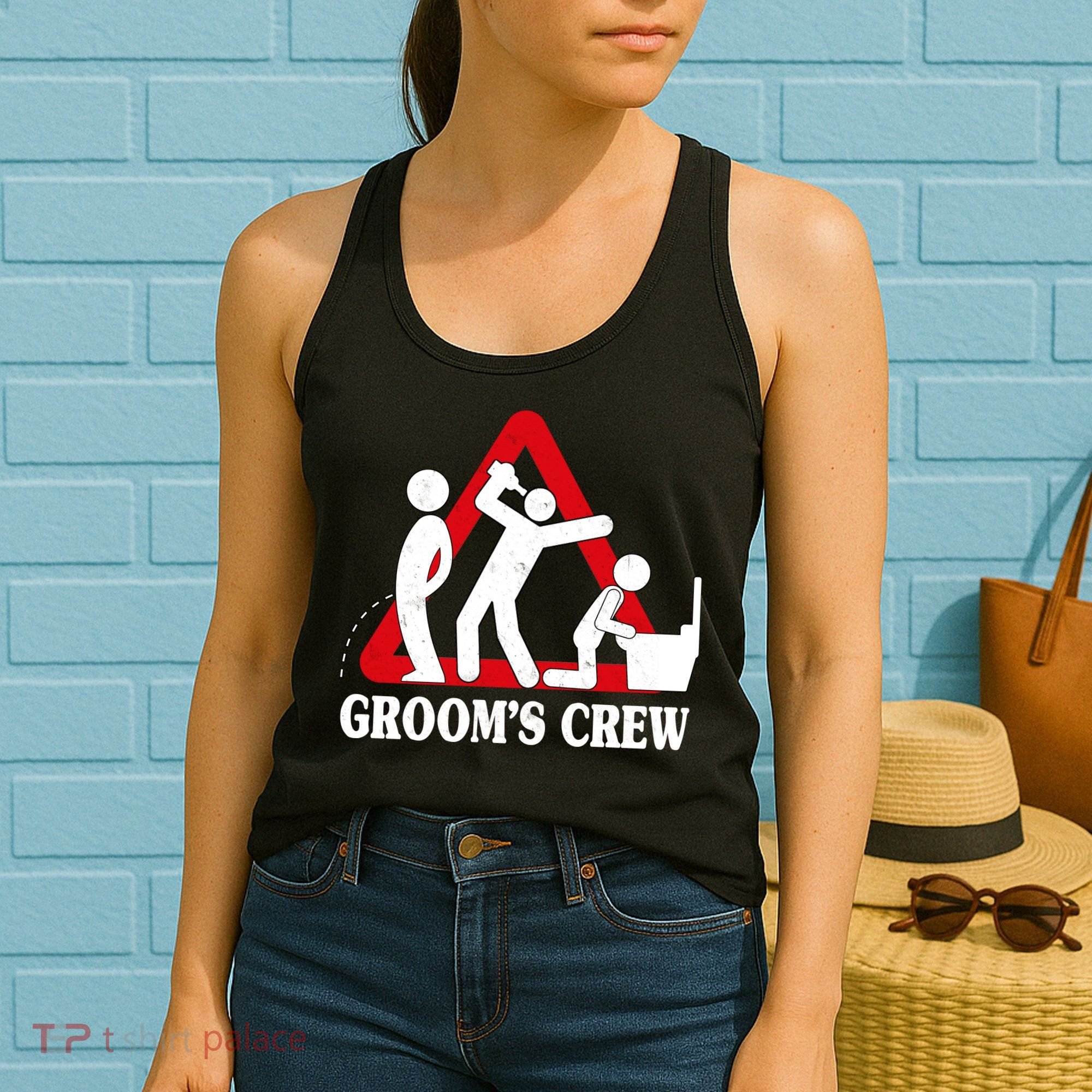 Grooms Crew Drunk Bachelor Party Women's Tank Top