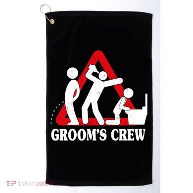 Grooms Crew Drunk Bachelor Party Golf Towel