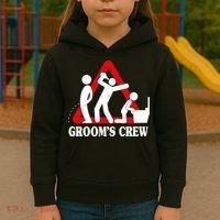Grooms Crew Drunk Bachelor Party Kids Hoodie thumb 3