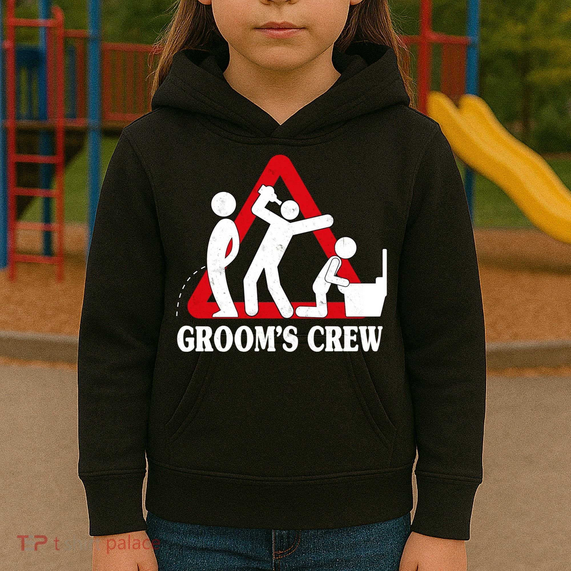 Grooms Crew Drunk Bachelor Party Kids Hoodie