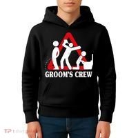 Grooms Crew Drunk Bachelor Party Kids Hoodie thumb 4