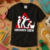Grooms Crew Drunk Bachelor Party Kids T-Shirt thumb 3