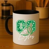Go Cheer Eagles Saying Females And Males Coffee Mug thumb 4