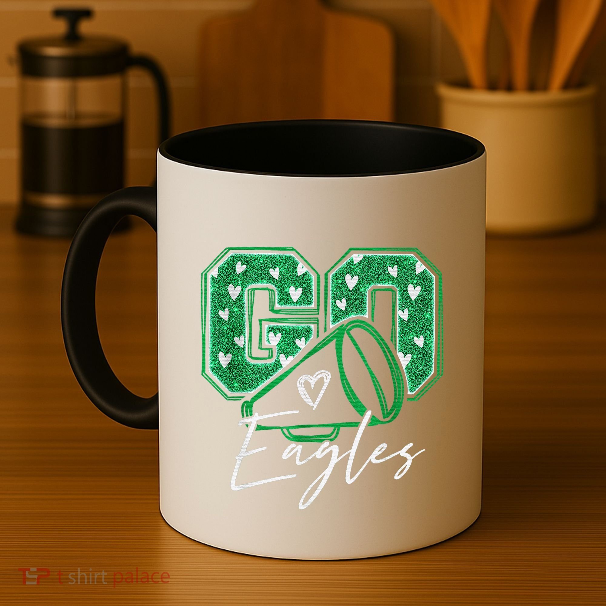 Go Cheer Eagles Saying Females And Males Coffee Mug