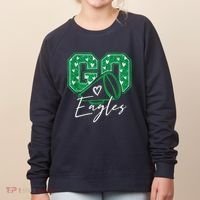 Go Cheer Eagles Saying Females And Males Women's Sweatshirt thumb 0