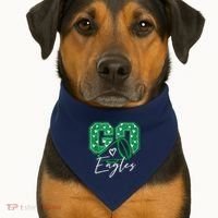 Go Cheer Eagles Saying Females And Males USA-Made Doggie Bandana thumb 1