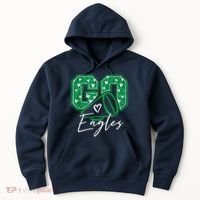 Go Cheer Eagles Saying Females And Males Hoodie thumb 0