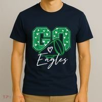 Go Cheer Eagles Saying Females And Males T-Shirt thumb 3